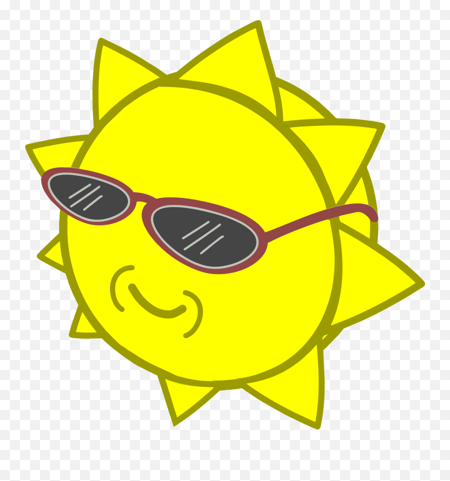 Sun Wearing Suglasses Clipart Free Download Transparent - Summer Cool Drinks Cartoon Emoji,Emoji Wearing Sunglasses