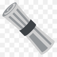 Emojione 1f5de - Rolled Up Newspaper Icon Emoji,Knife Emoji
