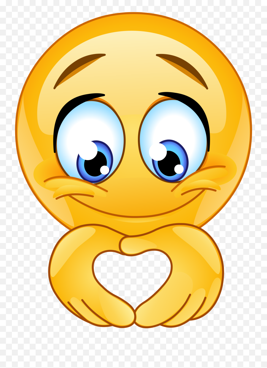 Heart Hands Emoji Decal - Heart With Hands Emoji,Emoji Hands