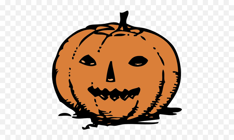Pencil Drawn Halloween Pumpkin Vector - Jack O Lantern Stock Emoji,Pumpkin Emoticon