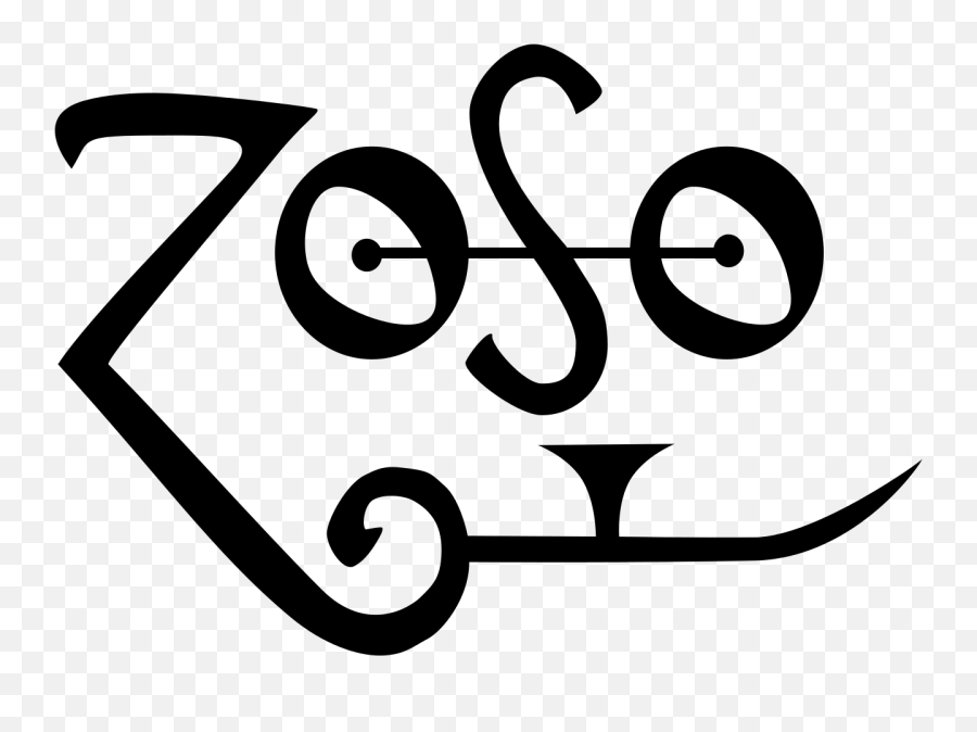 Zoso Jimmy Page Saturn Sigil - Led Zeppelin Symbols Emoji,Dragon Emoji