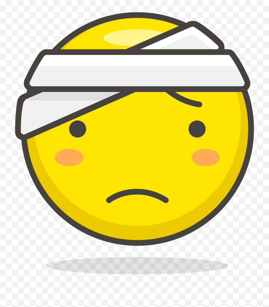 Transparent Bandage Emoji Picture - Head Bandage Cartoon Png,Bandaid Emoji