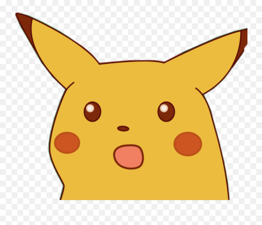 Surprised Pikachu Meme Png - Surprised Pikachu Face Transparent Emoji,Crying Heart Emoji Meme