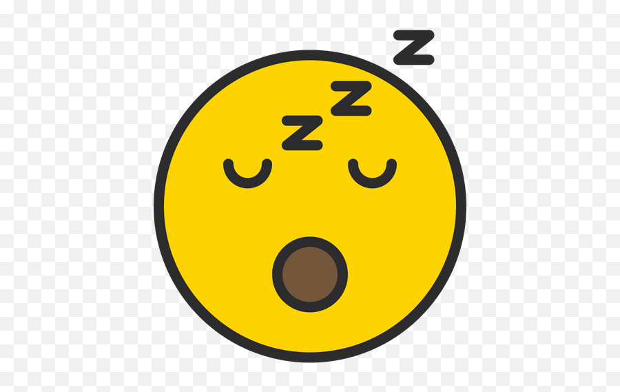 Sleeping Face Emoji Icon Of Colored Outline Style - Circle,Sleeping Emoji