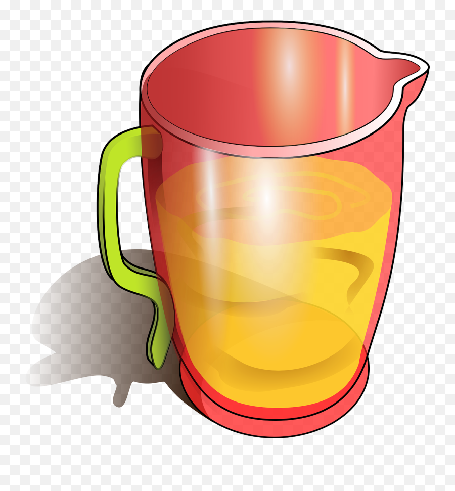 Pitcher Red Juice Beverage Refreshment - Jug Clip Art Emoji,Glass Of Milk Emoji