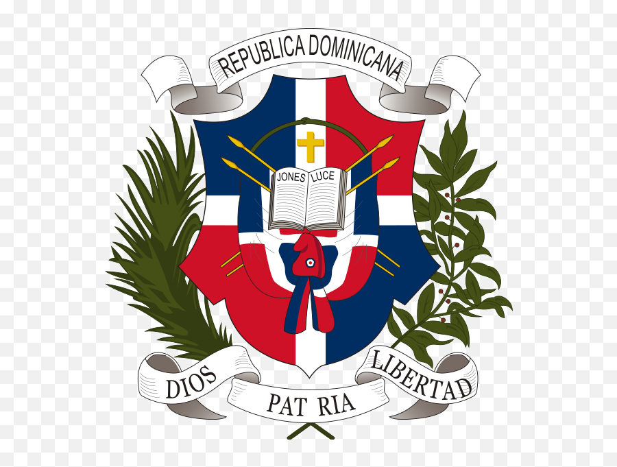 Coat Of Arms Of The Dominican Republic - Crest Of Dominican Republic Emoji,Dominican Flag Emoji