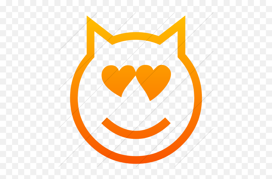 Classic Emoticons Smiling Cat - Emoji Domain,Heart Shaped Emoticons
