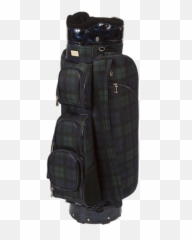 Kate Blackwatch Blue Plaid Womens Golf Bag - Emoji