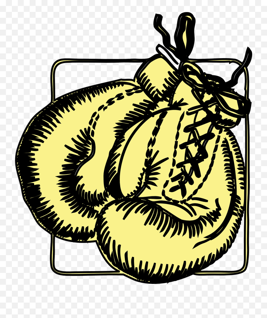 Boxing Gloves Yellow Sport Equipment - Luva De Boxe Desenho Amarela Emoji,Boxing Glove Emoticon