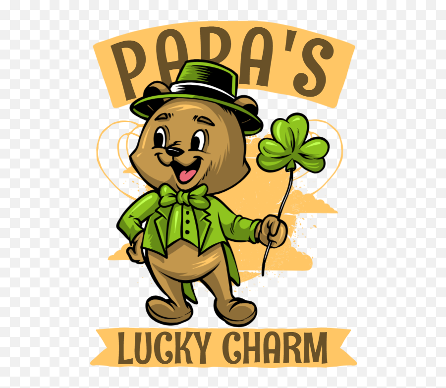 Papas Lucky Charm Cartoon - Portafortuna Del Mese Di Aprile Emoji,Nail Emoji Hat