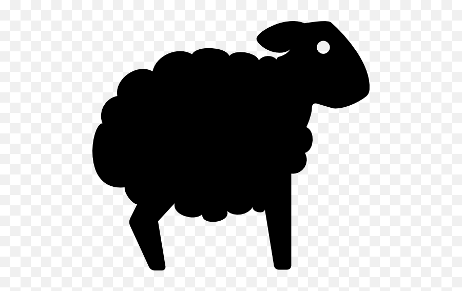 Sheep Lamb Silhouette Sticker - Sheep Emoji,Lamb Emoji