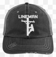 Lineman Pole Distressed Cap Hat - Emoji