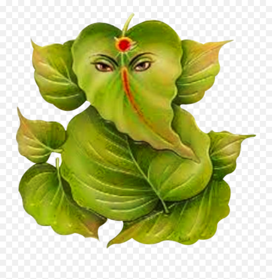 Mq Green Leaf Leaves Religion Hinduism - Leafy Ganesha Emoji,Mask Leaves Emoji
