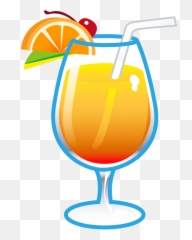 Tropical Drink Emoji Clipart - Drink Clipart Png,Champagne Emoji