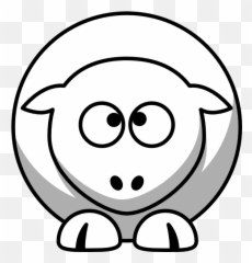 Cross Eyed Clipart - Line Art Goat Face Emoji