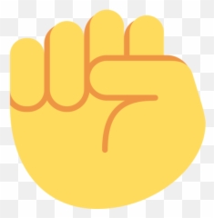 Raised Fist Emoji - Black Emoji Hand,Punch Emoticon