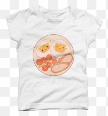 Best Domestic Cat Girlu0027s T Shirts Design By Humans Page 2 - Short Sleeve Emoji,Fried Egg Emoji