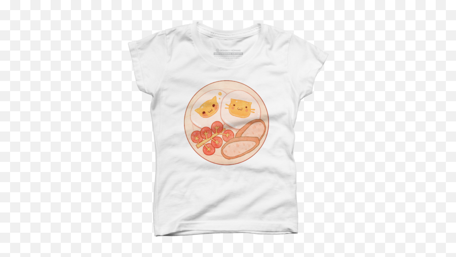 Best Domestic Cat Girlu0027s T Shirts Design By Humans Page 2 - Short Sleeve Emoji,Fried Egg Emoji