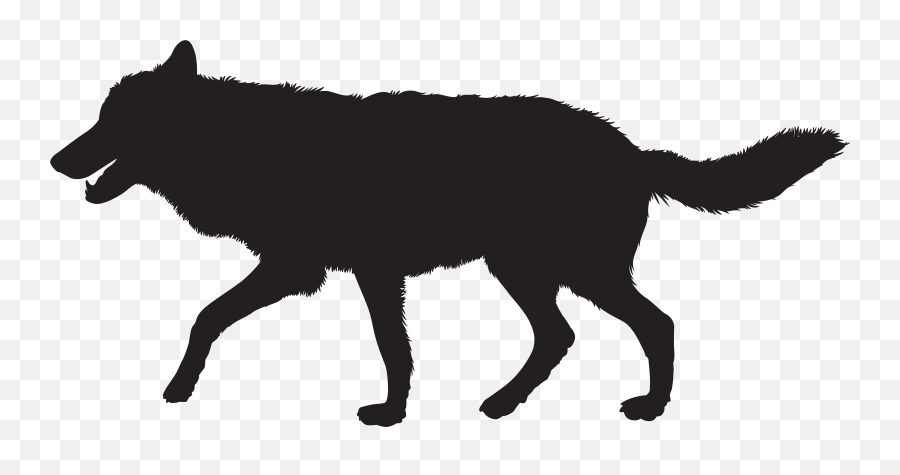 Wolf Silhouette Png Clip Art Image Png - Wolf Silhouette Png Emoji,Wolf Emoji Png