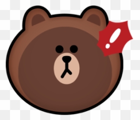 Brown Cony Emoji Stickers - Line Brown Bear Png,Groundhog Emoji