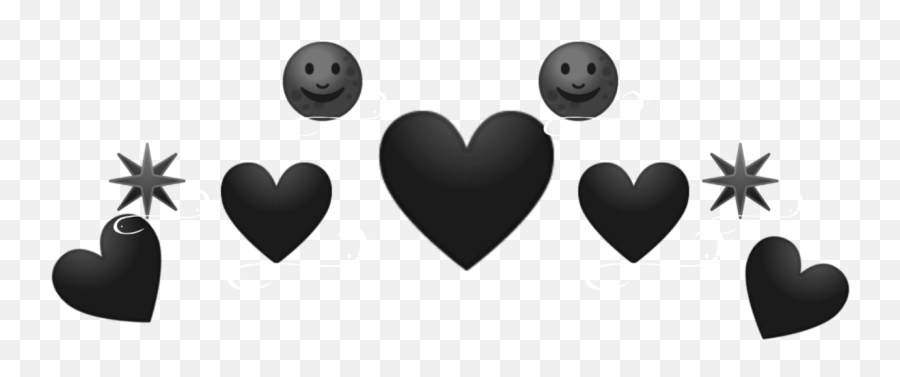 Freetoedit Crown Corona Emoji - Heart,Black Emoji Symbols
