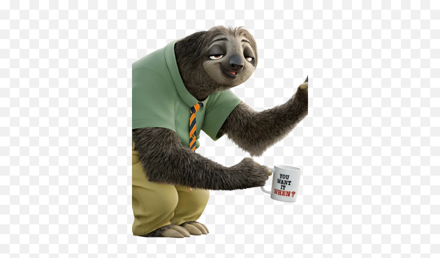 Flash Slothmore - Zootopia Characters Emoji,Sloth Emoji