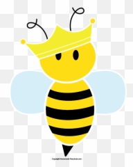 Queen Emoji Transparent Png Clipart - Art Cute Bee