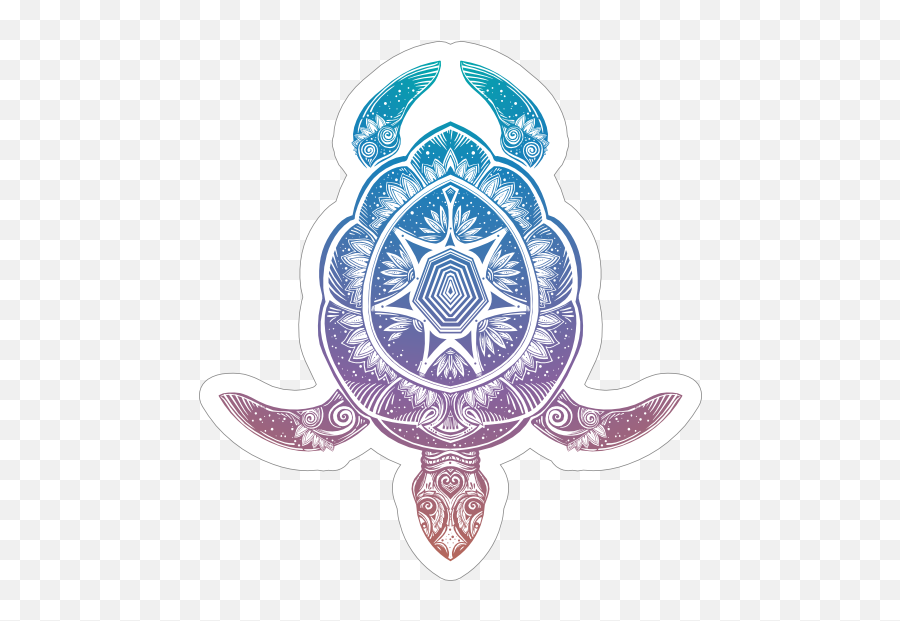 Colorful Turtle Boho Sticker - Colorful Turtle Emoji,Sea Turtle Emoji