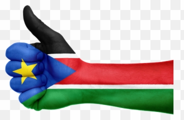 South Sudan Flag Hand - Emoji