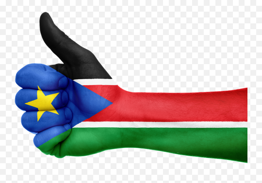 South Sudan Flag Hand - Sudan South Sudan Flag Emoji,Sudan Flag Emoji
