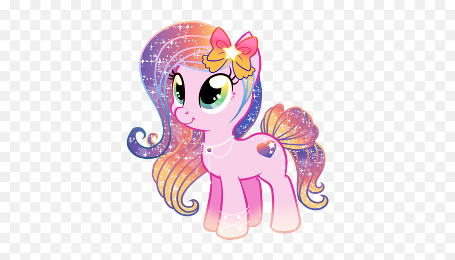 Star Glitter Mane Pony Adoptable Closed - Princess Fluttershy My Little Pony Emoji,Emoji Horse And Arm