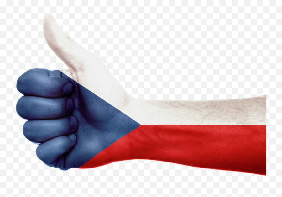 Czech Republic Flag Hand National Fingers - Czech Republic Flag Hand Emoji,Dominican Flag Emoji