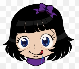Girl Manga Smiley Emoticon Clipart - Smiley Happy Valentine Day Emoji,Delicious Emoticon