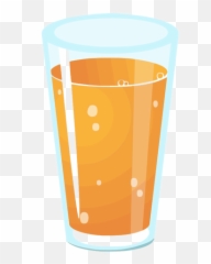 Realistic Vector Graphics Of Glass Juice - Orange Clipart Emoji