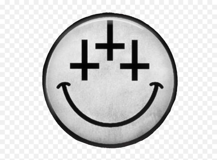 Aesthetic Grunge Cross Blackandwhite Aesthetic Creepy - Schleiferturm Emoji,Creepy Face Emoticon
