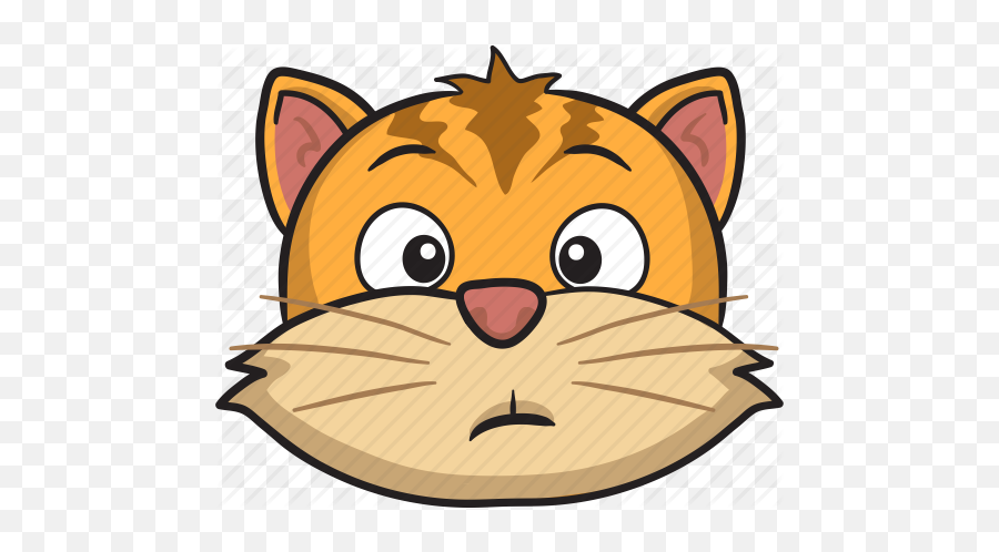 Cartoon Cat Emoji Emoticon Face - Cat Cartoon Emoji,Cat Face Emojis