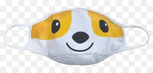 Corgi Kids Reversible Face Mask - Mask Emoji,Six Eye Ear Nose Emoji