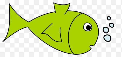 Fish Cartoon Drawing - Green Clipart Png Download Emoji