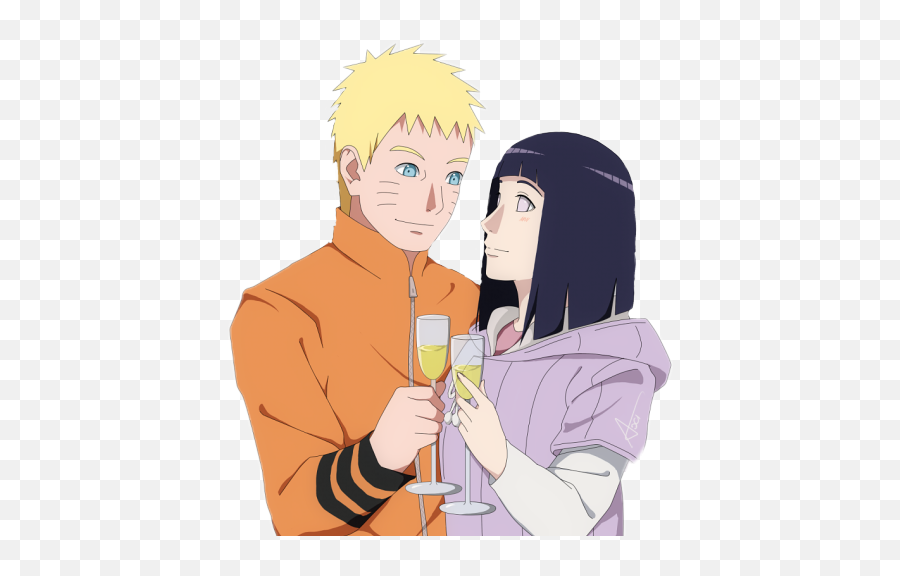 Naruto Hinata Love Boruto Anime Sticker By Anime Pics - Naruto And Hinata Png Emoji,Naruto Emojis