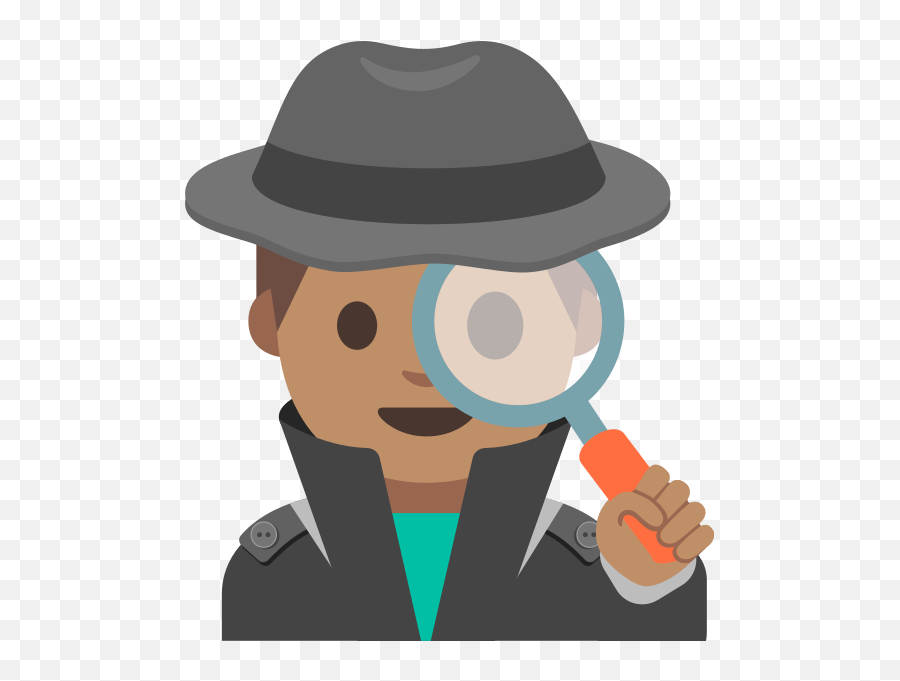 Emoji U1f575 1f3fd - Investigador Com Lupa Png,Emoji With Magnifying Glass