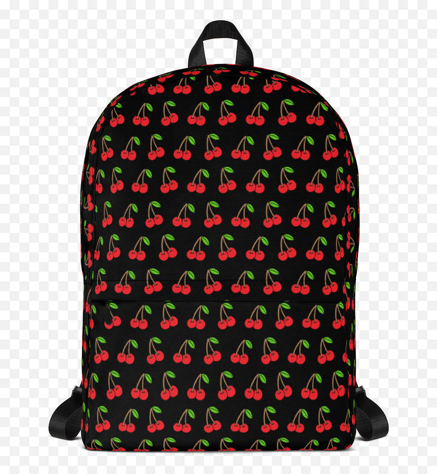 Cherries Black Backpack - Mrbeast Backpack Emoji,Purple Emoji Backpack