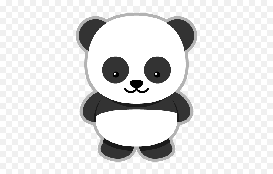 Cute Panda Clipart Clipartion Com - Simple Panda Line Art Emoji,Red Panda Emoji