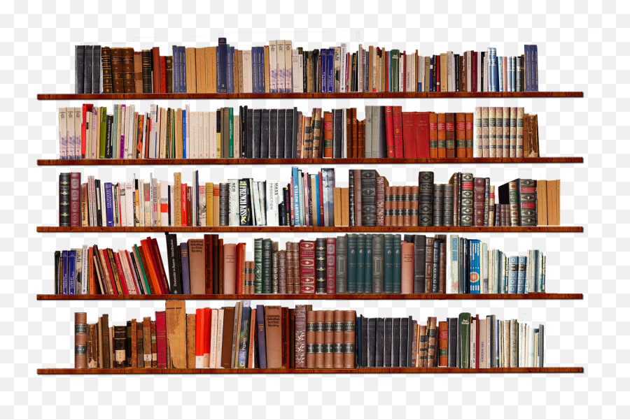 Bookshelf Isolated Transparent - Books On Shelf Png Emoji,French Kiss Emoji