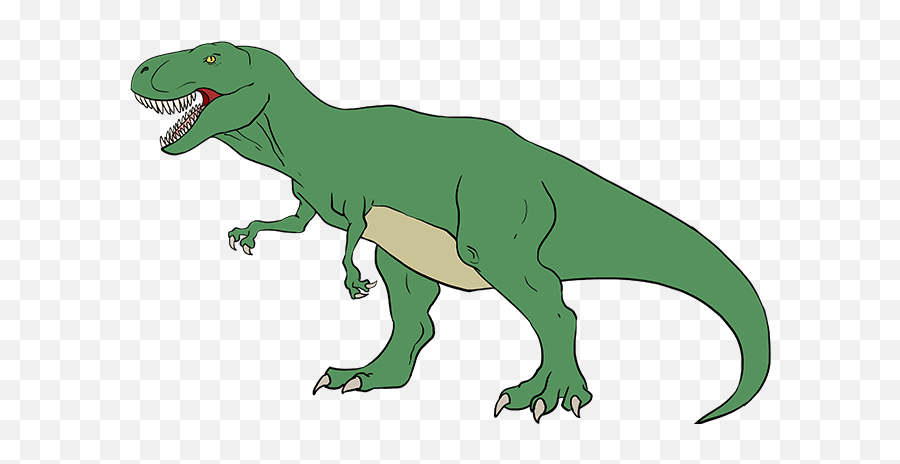 How To Draw A Tyrannosaurus Rex - Green T Rex Drawing Emoji,Dino Emoji