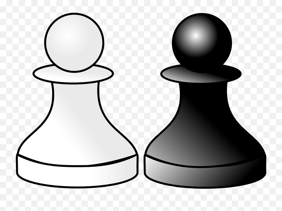 Chess Pawn Pawns Black White - Chess Pawn Black And White Emoji,Queen Chess Emoji