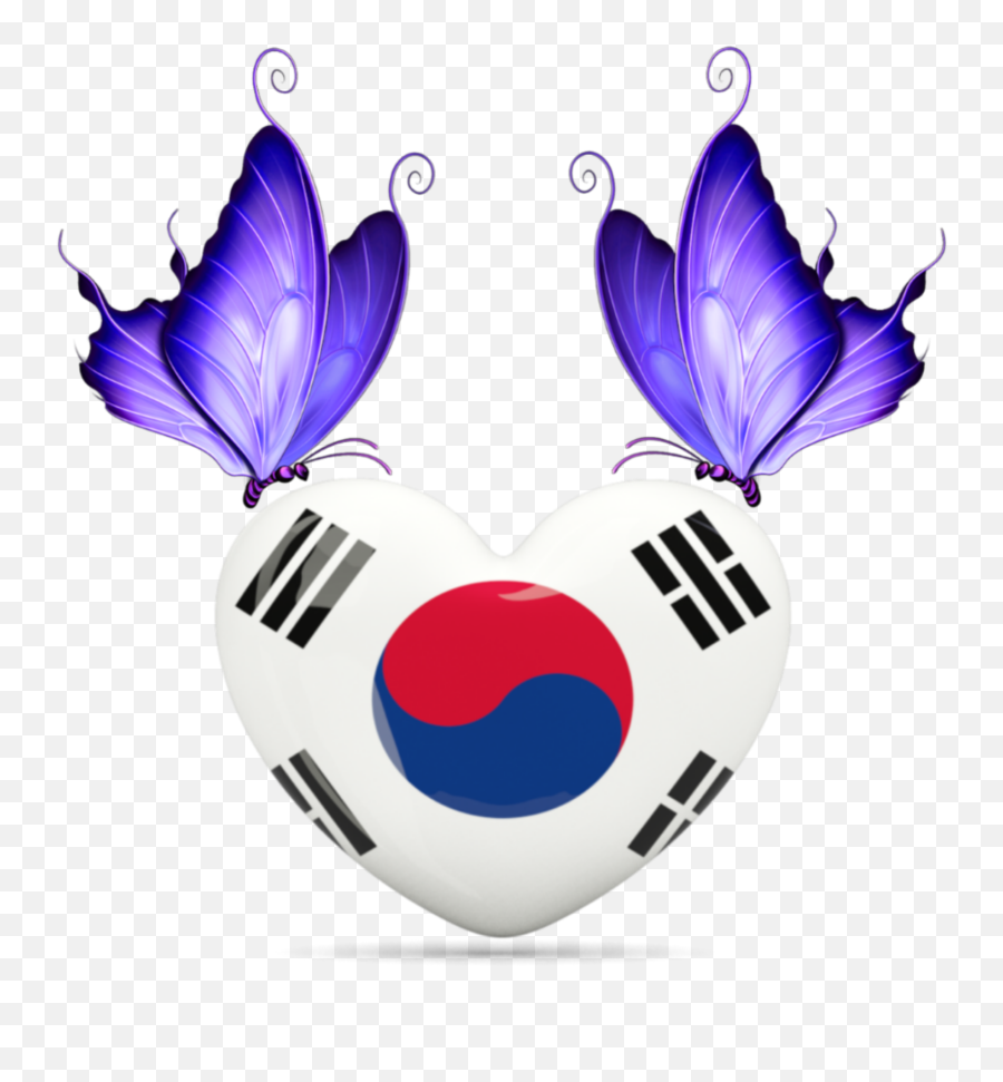Korean Flag Koreanflag Butterflys - South Korea Flag Emoji,Korean Flag Emoji