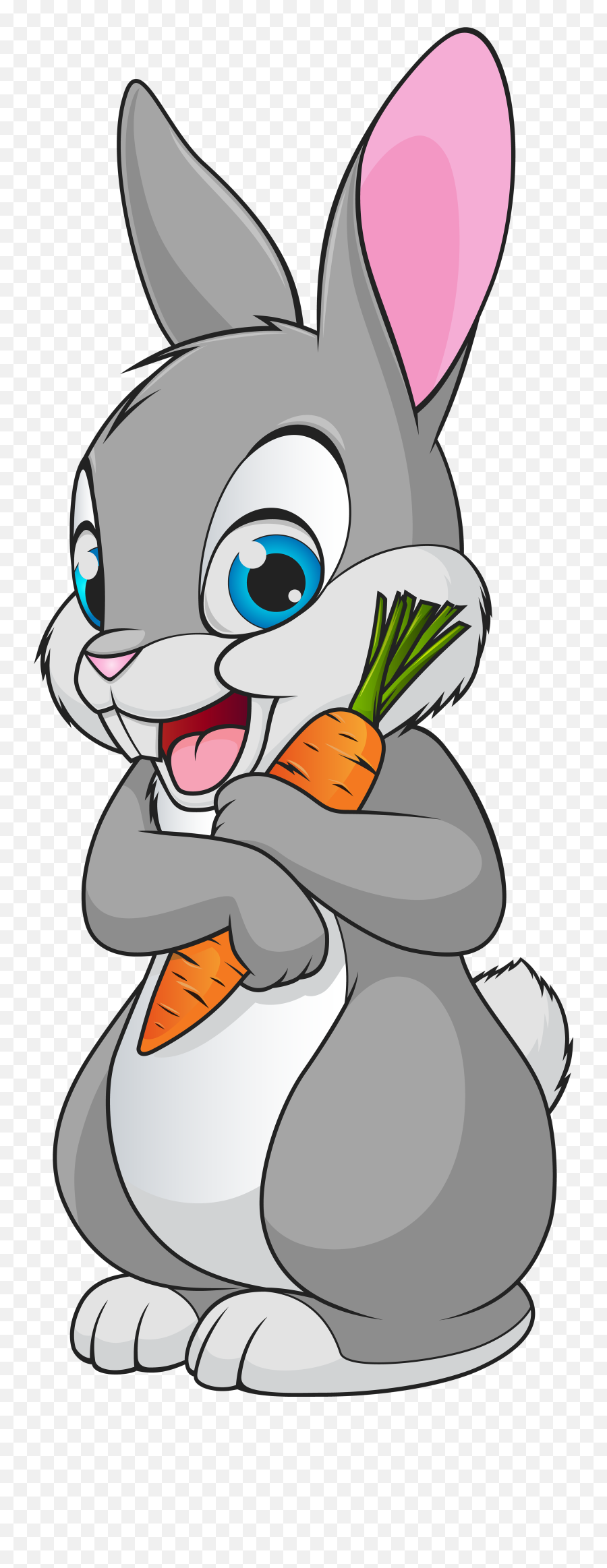 Cute Bunny Cartoon Transparent Clip Art Image Cute Bunny - Bunny Cartoon Transparent Emoji,Easter Bunny Emoji