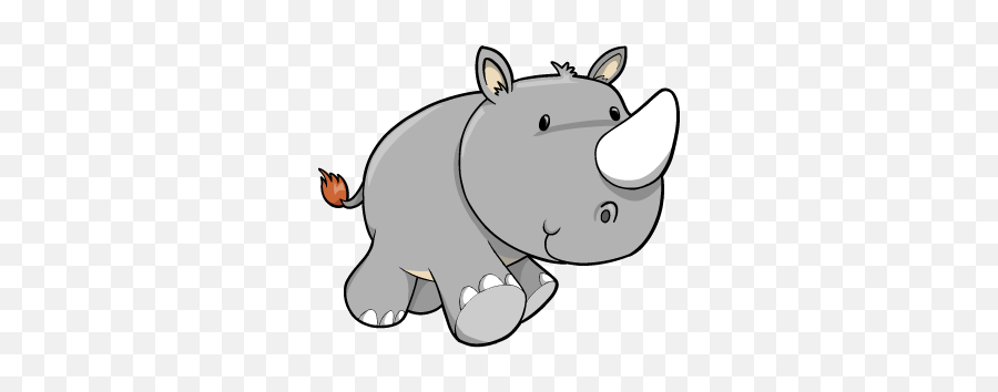Pix For Cute Cartoon Rhino - Clip Art Library Cute Rhino Cartoon Emoji,Rhino Emoji