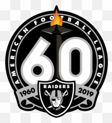 Printable Clipart Oakland Raiders Logo - 60th Anniversary Emoji