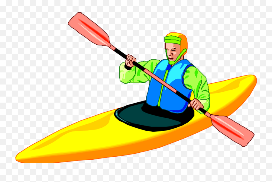 Cartoon Clipart Kayak Paddle - Kayak Png Emoji,Paddle Emoji